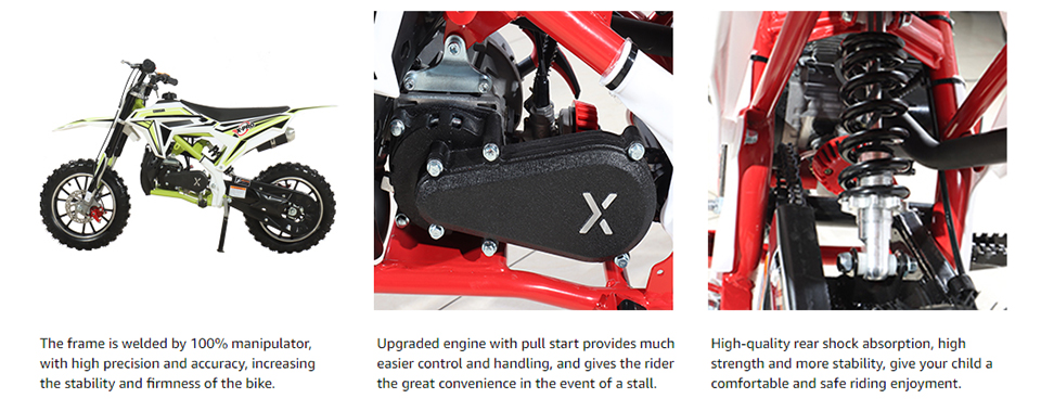 50cc 2 Stroke Kids Gas Powered High Quality off Road Mini Moto Pit