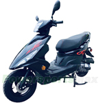 MC-N028 50cc Moped Scooter with 10" Wheels! Electric/Kick Start! Large Headlight and Tail Lights!