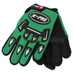 X-PRO<sup>®</sup>Kids Sport Gloves Outdoor Sports Racing Cycling Riding Motorcycle Full Long Finger Children Gloves Green Pair