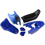 New Blue Plastic Fender Body Seat Tank Kit Yamaha PW50 PW 50