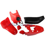 X-PRO<sup>®</sup> Red Plastic Fender Body Seat Gas Tank Kit Yamaha PW50 PW 50 Dirt Bike