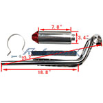 X-PRO<sup>®</sup> Performance Exhaust Assembly for 70-125cc Dirt Bikes,free shipping!