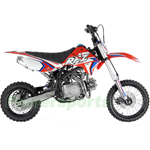 DB-G012 125cc Dirt Bike with 4-Speed Manual Transmission, Kick Start, Big 14"/12" Tires!