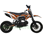 Fully Assembled and Tested! DB-W027 110cc Dirt Bike with Semi-Automatic Transmission, Big 14"/12" Tires! Kick Start! Disc Brakes!