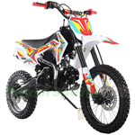 X-PRO Titan 125cc Dirt Bike with 4-speed Semi-Automatic Transmission! Kick Start, Big 17"/14" Tires! Zongshen Brand Engine!
