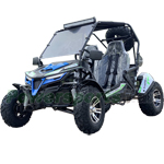 Free Shipping! GK-M44 200cc Go Kart with Automatic Transmission w/Reverse, Windshield and LED Light Bar! Big 22" Wheels!