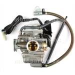 X-PRO<sup>®</sup>24mm Carburetor w/Electric Choke for 150cc Mopeds / Scooters, ATVs, Go Karts