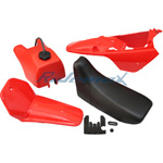 Red Plastic Fender Body Seat Tank Kit Yamaha PW80 PW 80